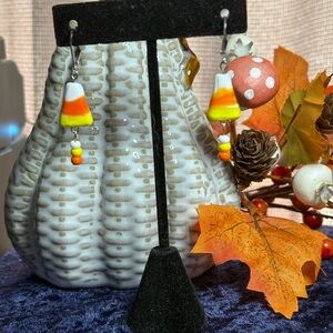 Colorful Candy Corn Dangle Earrings